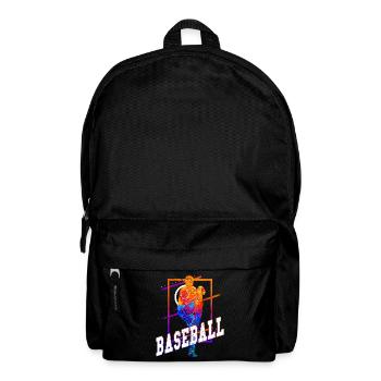 Joueur de baseball Vintage Coloré - Sac à dos - noir - Devant
