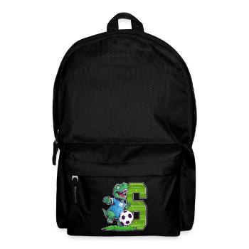 Dinosaure de football - garçon de 6 ans - 6. - Sac à dos - noir - Devant