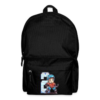 Ice Hockey Geburtstag - 2 Jahre Alter Junge - 2. - Rucksack - Schwarz - Vorne