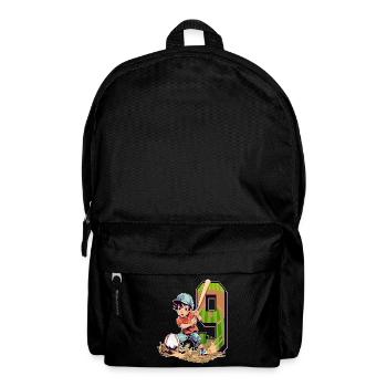Baseball Birthday - 9 years old boy - 9. - Backpack - black - Front