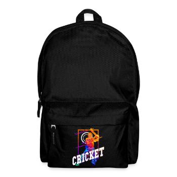 Cricket Cricketer Batsman Team Sport Colorful - Backpack - black - Front