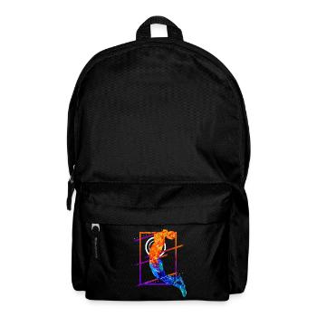Basketball Basketballspieler Spieler Vintage Bunt - Rucksack - Schwarz - Vorne