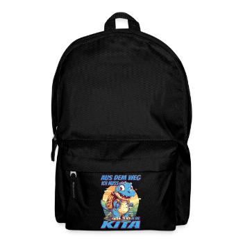 Aus dem Weg ich muss in die Kita - Kindergarten - Rucksack - Schwarz - Vorne