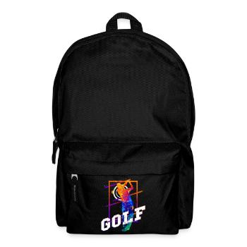 Golf Golfen Golfspieler Sport Hobby Club Vintage - Rucksack - Schwarz - Vorne