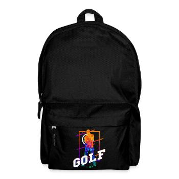 Golf Golfen Golfspieler Sport Hobby Club Vintage - Rucksack - Schwarz - Vorne