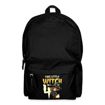 Diese kleine Hexe ist 4 - vier Jahre - 4. - Rucksack - Schwarz - Vorne