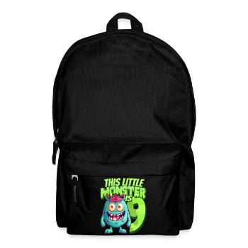 Ce petit monstre a 9 - neuf ans - 9. - Sac à dos - noir - Devant