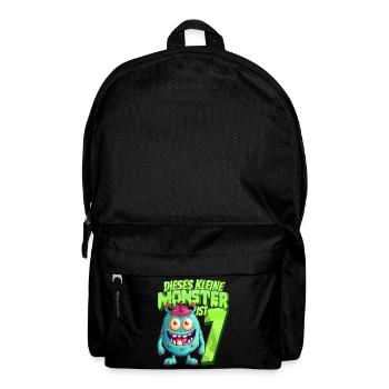 Dieses kleine Monster ist 7 - sieben Jahre - 7. - Rucksack - Schwarz - Vorne