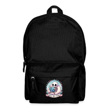 Bücherfreund Skelett Leseliebe - Books not people - Rucksack - Schwarz - Vorne