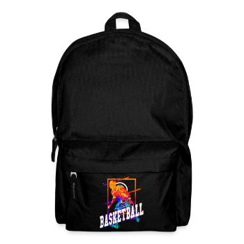 basket-ball basketteur joueur de basket-ball Vintage coloré - Sac à dos - noir - Devant