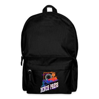 Bench Press Weightlifting Weight Training Fitness Strong - Backpack - black - Front