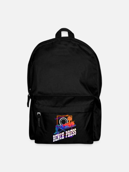 Développé couché Haltérophilie Musculation Fitness Fort - Sac à dos - noir
