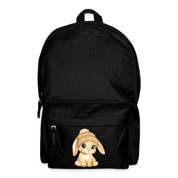 Lapin mignon mignon bébé enfants animal dessin animé - Sac à dos - noir - Devant