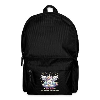Pyjama de sommeil chemise de nuit licorne - Sac à dos - noir - Devant