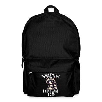 Lustiger Waschbär Sarkastischer Humor - Rucksack - Schwarz - Vorne