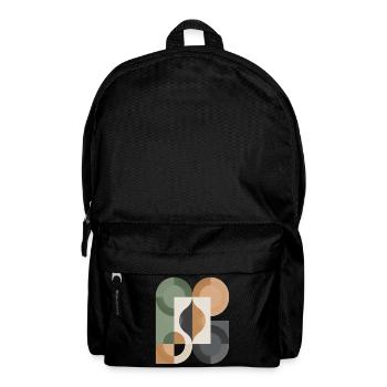 Geometric Yin Yang Circle Art - Backpack - black - Front