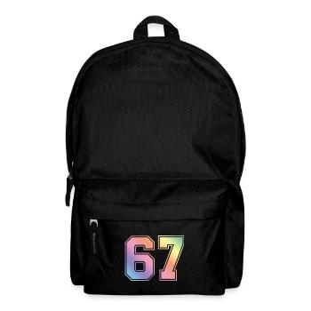67 Number Colorful - Backpack - black - Front