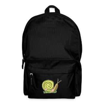 snail animal symbol animal nature - Backpack - black - Front