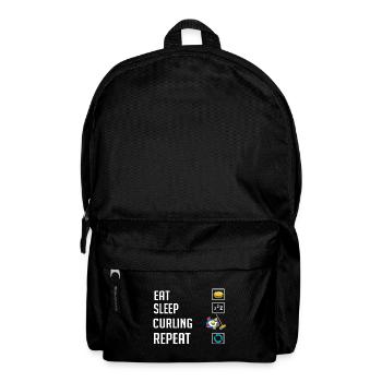 Curling Sports Game Player Curling Stones Ice - Backpack - black - Front