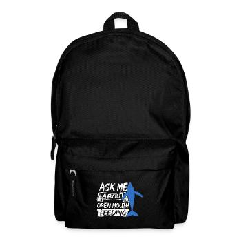 Whale design for whales and blue whales or beluga whales - Backpack - black - Front