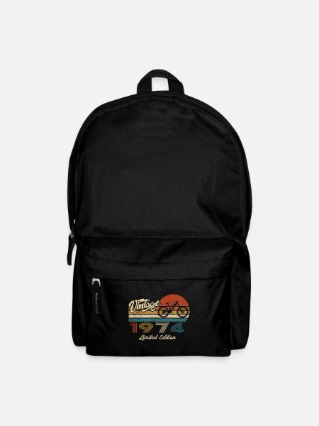 50 Geburtstag 1974 Vintage Retro Fahrrad Radfahrer - Rucksack - Schwarz