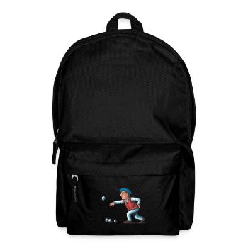 Franzose spielt Petanque für einen Petanque - Rucksack - Schwarz - Vorne