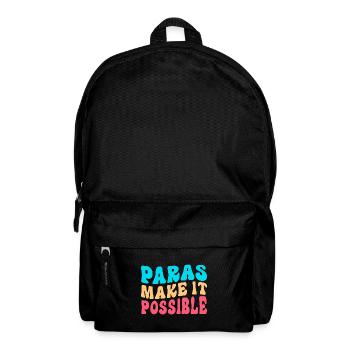 Paraprofessional Paraeducator Teacher Assistant - Backpack - black - Front