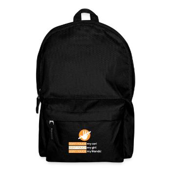 Don't touch my car, girls, friends - Backpack - black - Front