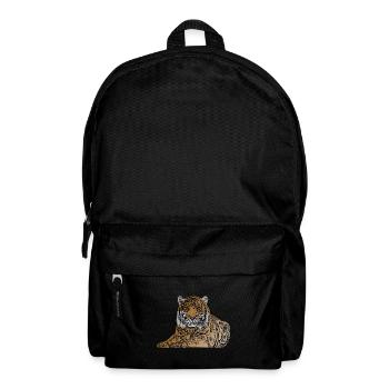 Tigre assis motif prédateur motif animal - Sac à dos - noir - Devant
