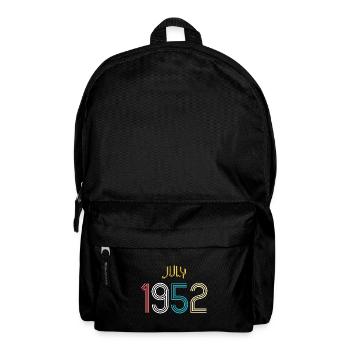 Juillet 1952 - Cadeau du 70e anniversaire. Génial. - Sac à dos - noir - Devant