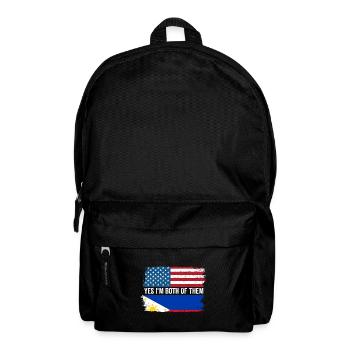 Yes I'm Both Of Them A Filipino American Fil-Am - Backpack - black - Front