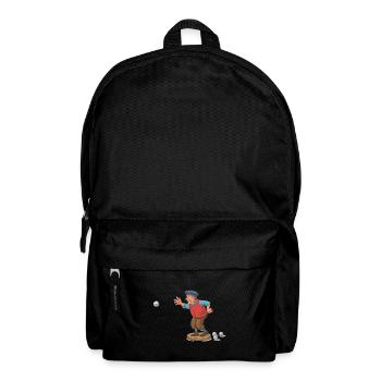 Franzose spielt Petanque für einen Petanque - Rucksack - Schwarz - Vorne