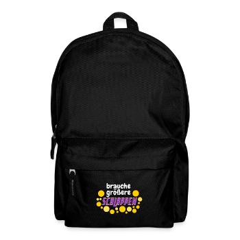 brauche größere Schlappen - Rucksack - Schwarz - Vorne