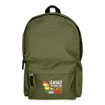 Katze Sushi Japanische Nigiri Schüssel Maker - Rucksack - Olivgrün - Vorne