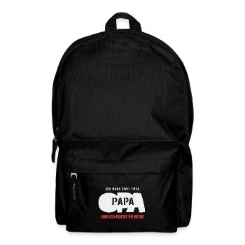 Bester Opa & Papa - Rucksack - Schwarz - Vorne