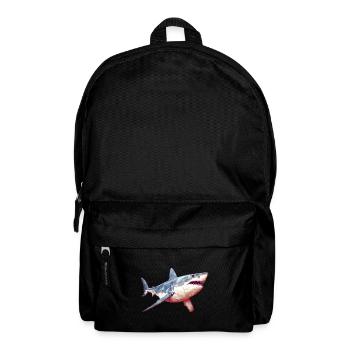 Weißer Hai - Rucksack - Schwarz - Vorne