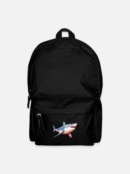 Weißer Hai - Rucksack - Schwarz