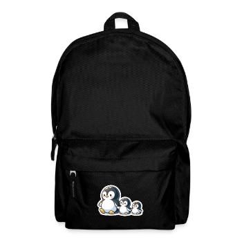 Petits pingouins Pingouin Famille Mignon - Sac à dos - noir - Devant