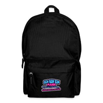 I'm a man, I can forget things - - Backpack - black - Front