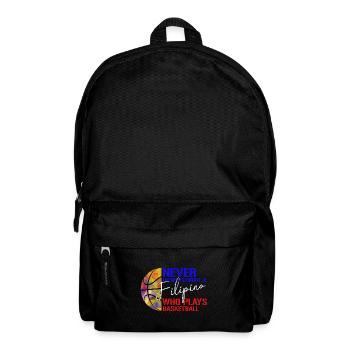Philippines Filipino Flag Basketball I Gift - Backpack - black - Front