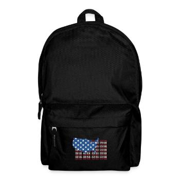 American FLAG NEW YORK city - Patriotic Gift - Backpack - black - Front