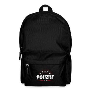 Polizist Beruf - Rucksack - Schwarz - Vorne