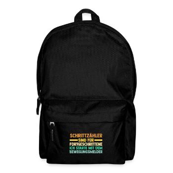 Schrittzähler Sind Für Fortgeschrittene - Rucksack - Schwarz - Vorne