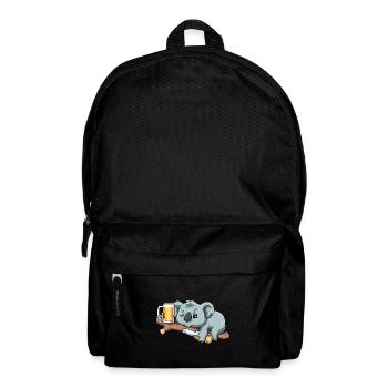 Lustiger Koala trinkt Bier - Rucksack - Schwarz - Vorne