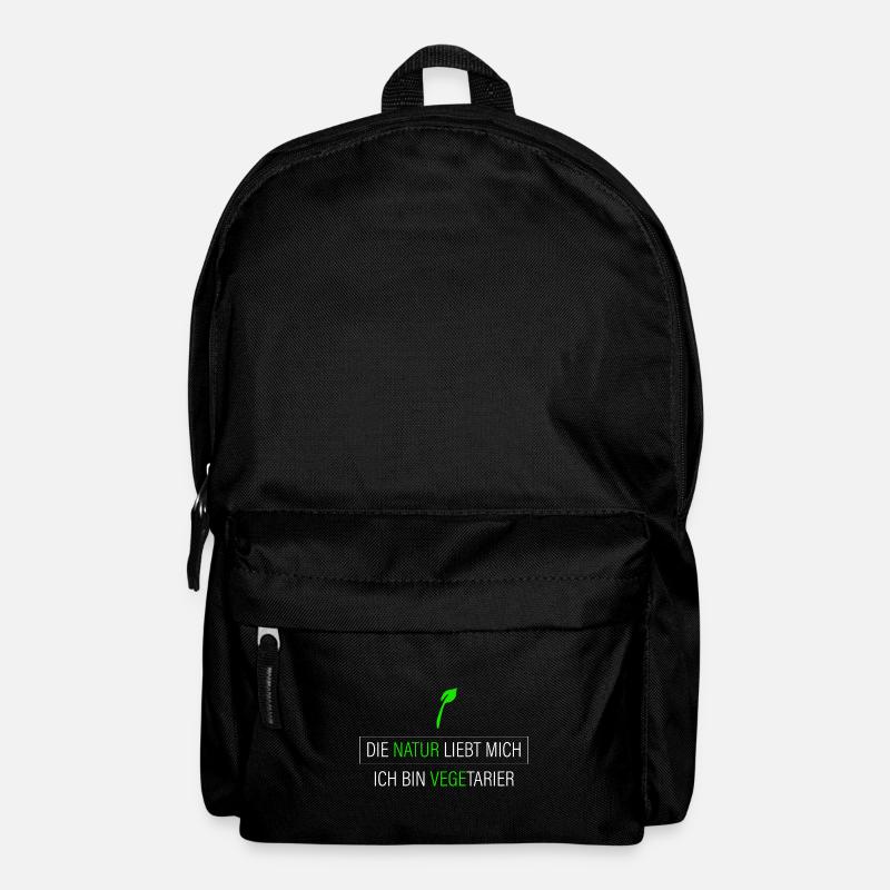 die Natur liebt mich - Vegetarier - Rucksack - Schwarz