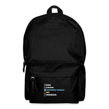 Bier Philatelie Briefmarkensammlung Briefmarkensam - Rucksack - Schwarz - Vorne
