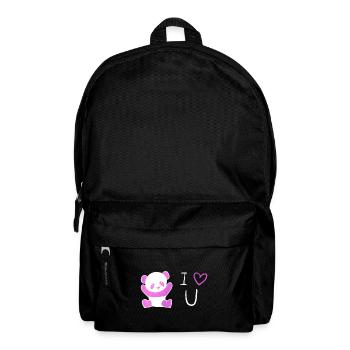 pink panda I love you - Backpack - black - Front