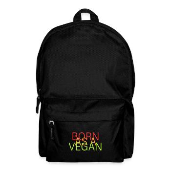 geboren als Veganer - Rucksack - Schwarz - Vorne