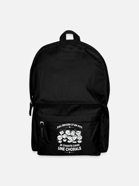 Pas besoin d'un Psy ... Je chante dans une Chorale - Sac à dos - noir