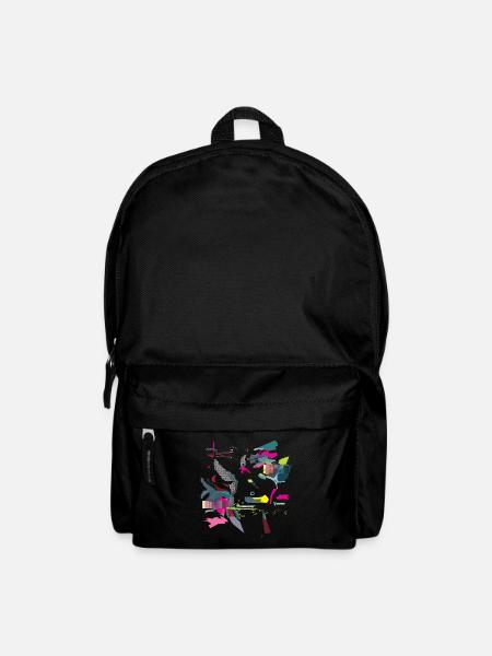 "Colorful Bird" in Pink - Backpack - black